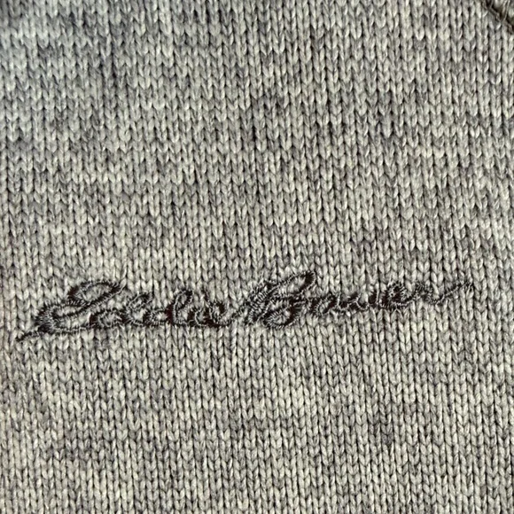 Eddie Bauer Gray Quarter-Zip Pullover Size Medium - Picture 2 of 4